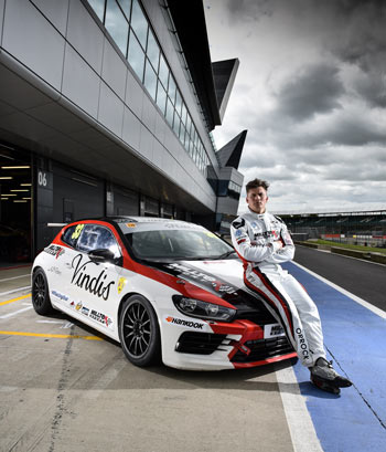 Lucas with his Scirocco at Silverstone